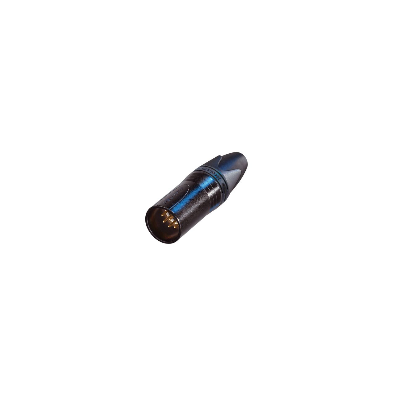 NC7MXX-B - 7-poliger Kabelstecker mit schwarz-verchromtem Gehäuse und Gold beschichteten Kontakte
