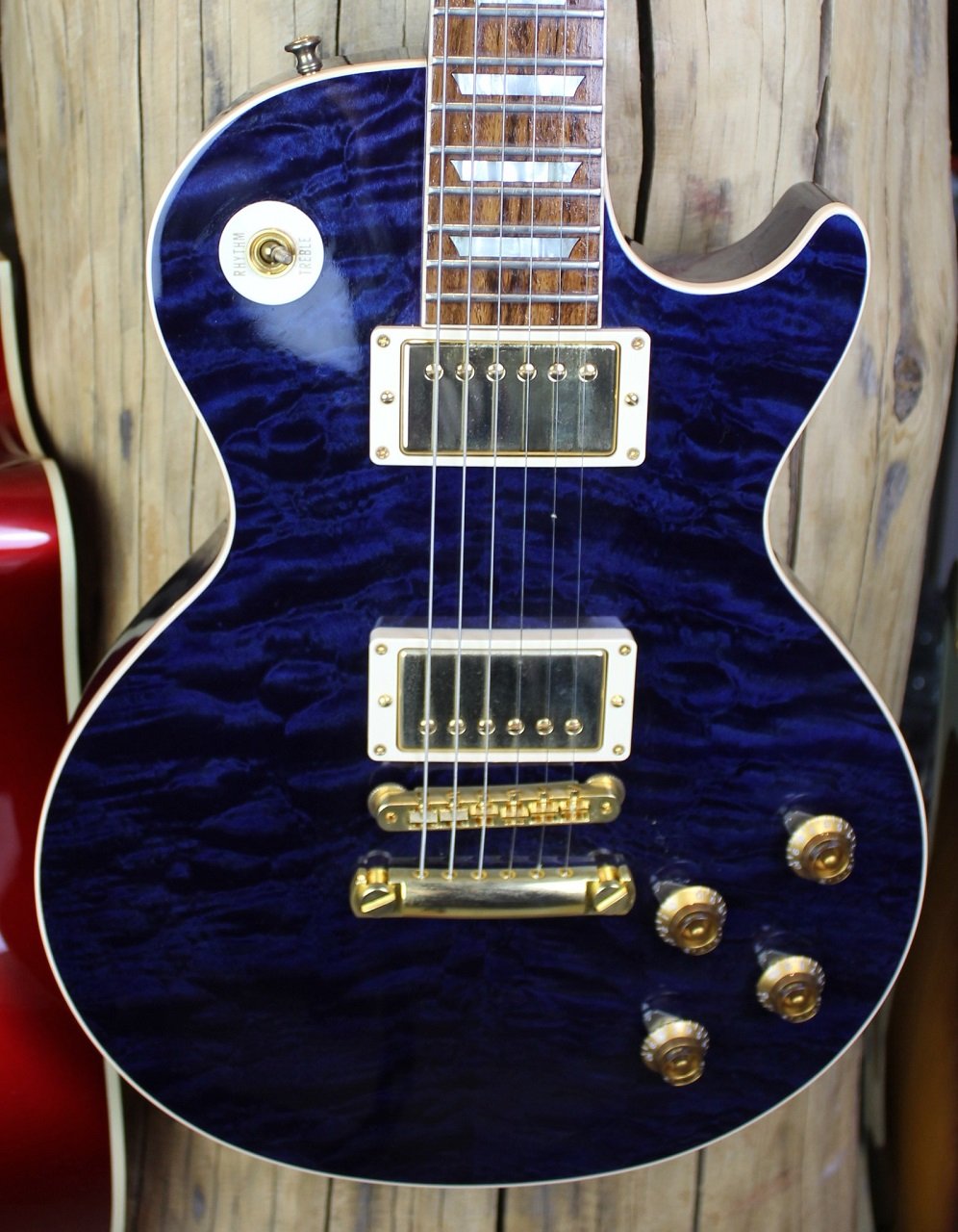 LPR9 Les Paul Quilt Trans Blue SO - Custom Shop E-Gitarre