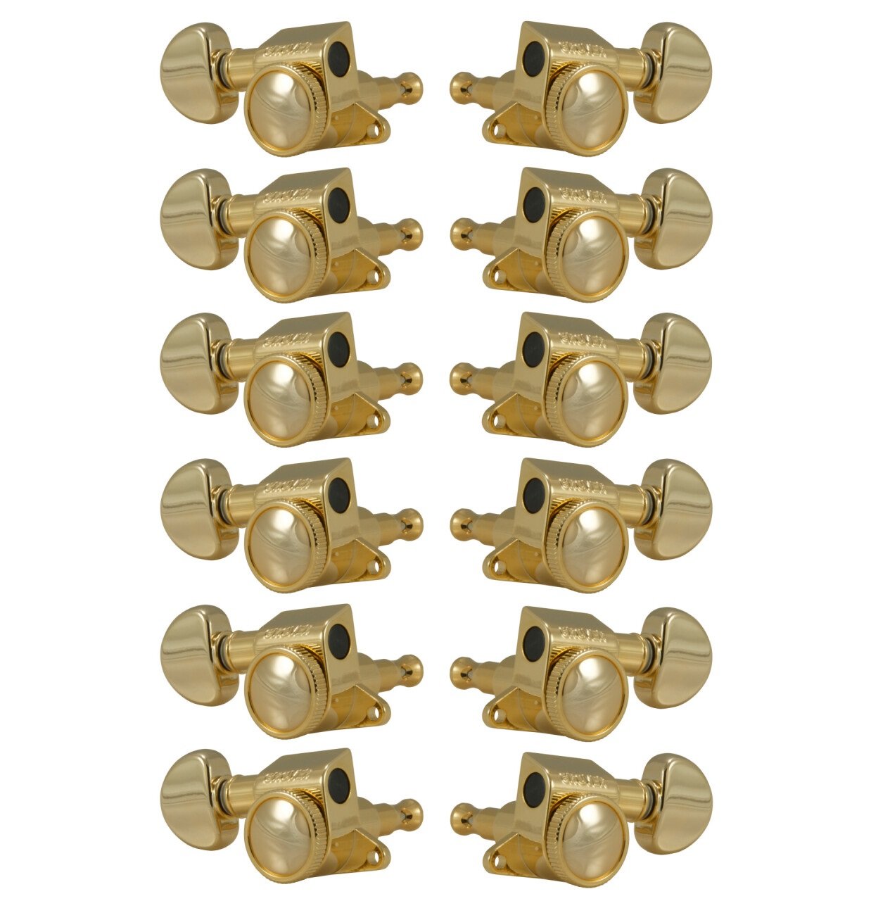 505G12 Mini Roto-Grip Locking Rotomatics - 12-String Guitar Machine Heads, 6 + 6 - Gold