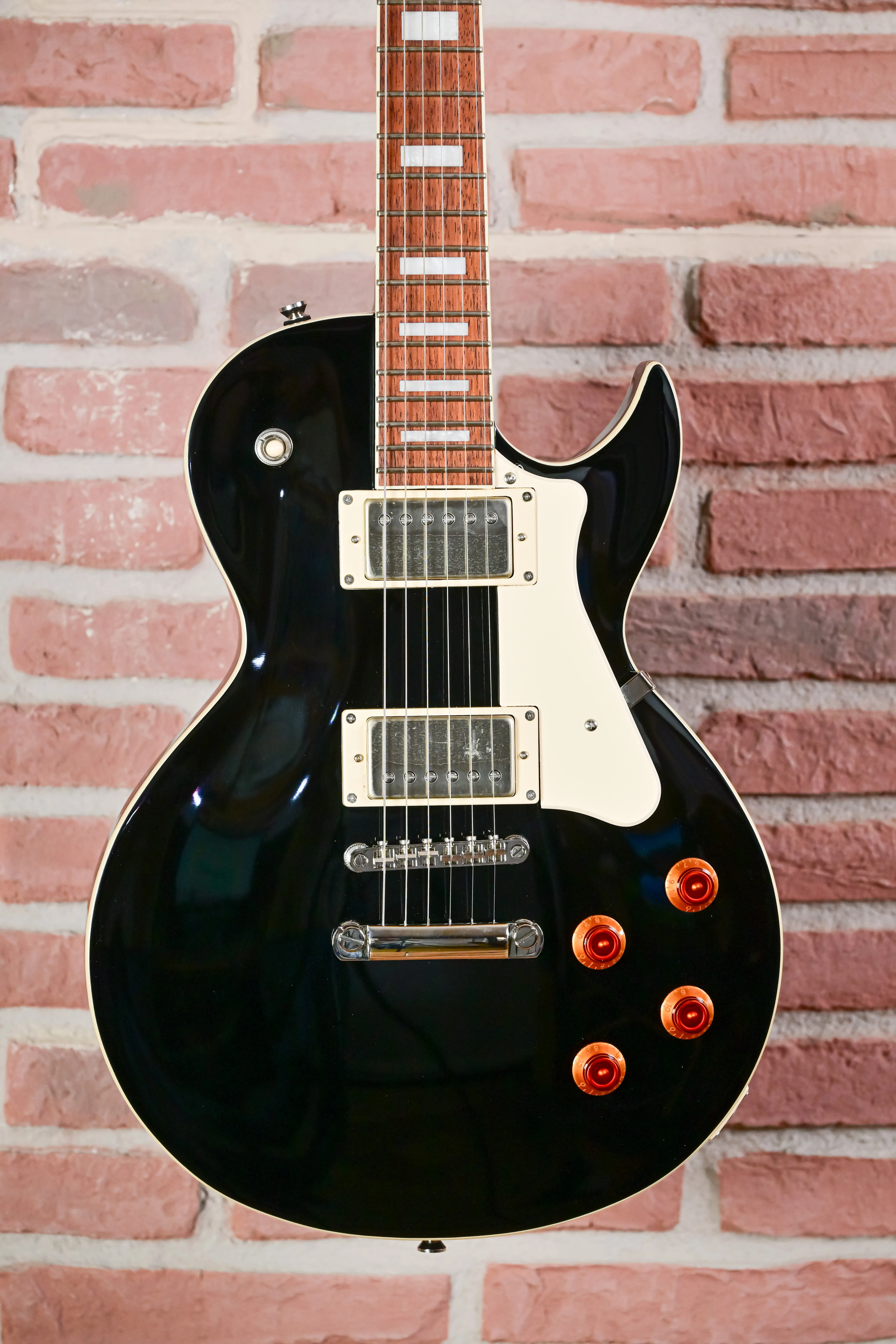 CR200 Single-Cut E-Gitarre Schwarz