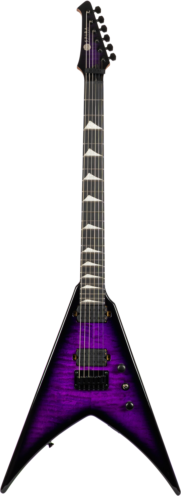 Spira V-500 E-Gitarre – Flying V-Design in Transparent Purple