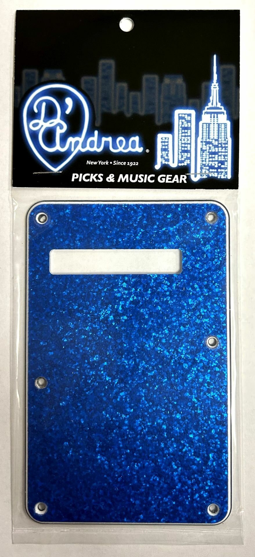 ST-Style Tremolo Back Plate (DPP ST BLS BP), Blue Sparkle