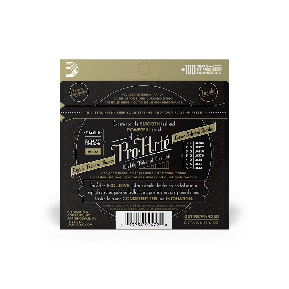 EJ46LP Pro-Arte Saiten für Klassikgitarre, Verbundmaterial, straffe Spannung