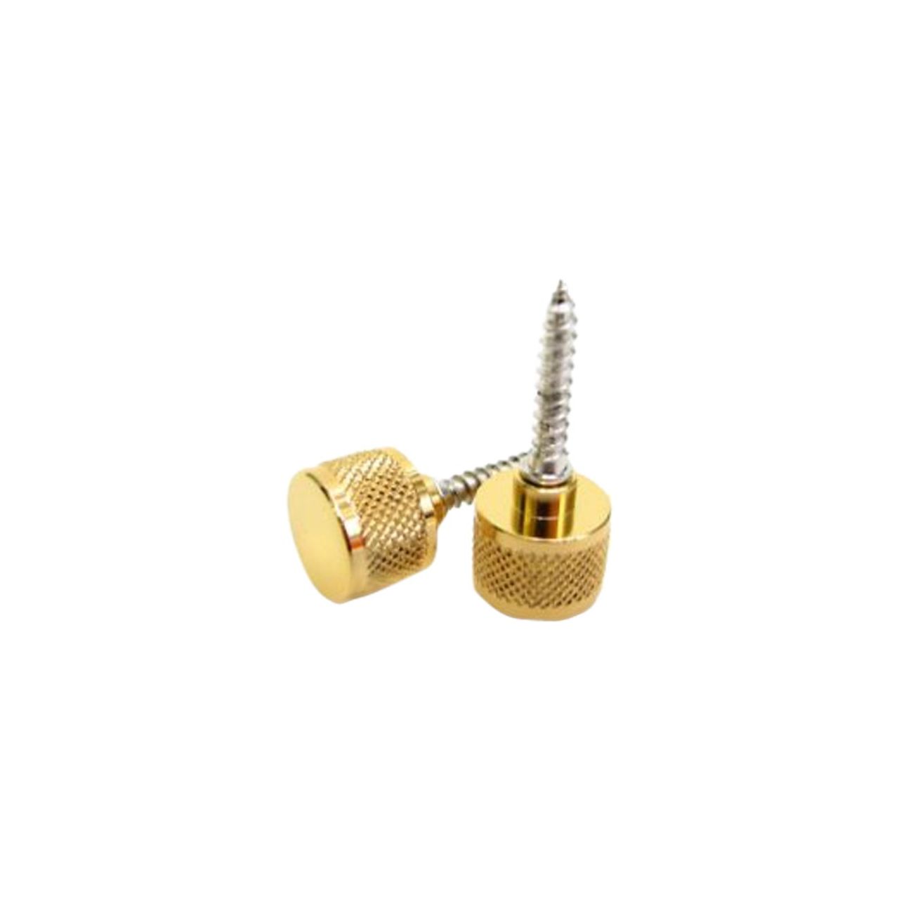 Strap Buttons, Most Gretsch® Guitars, with Mounting Hardware, Gold (Pair)