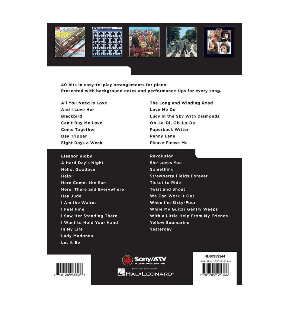 Really Easy Piano: 40 Beatles Hits