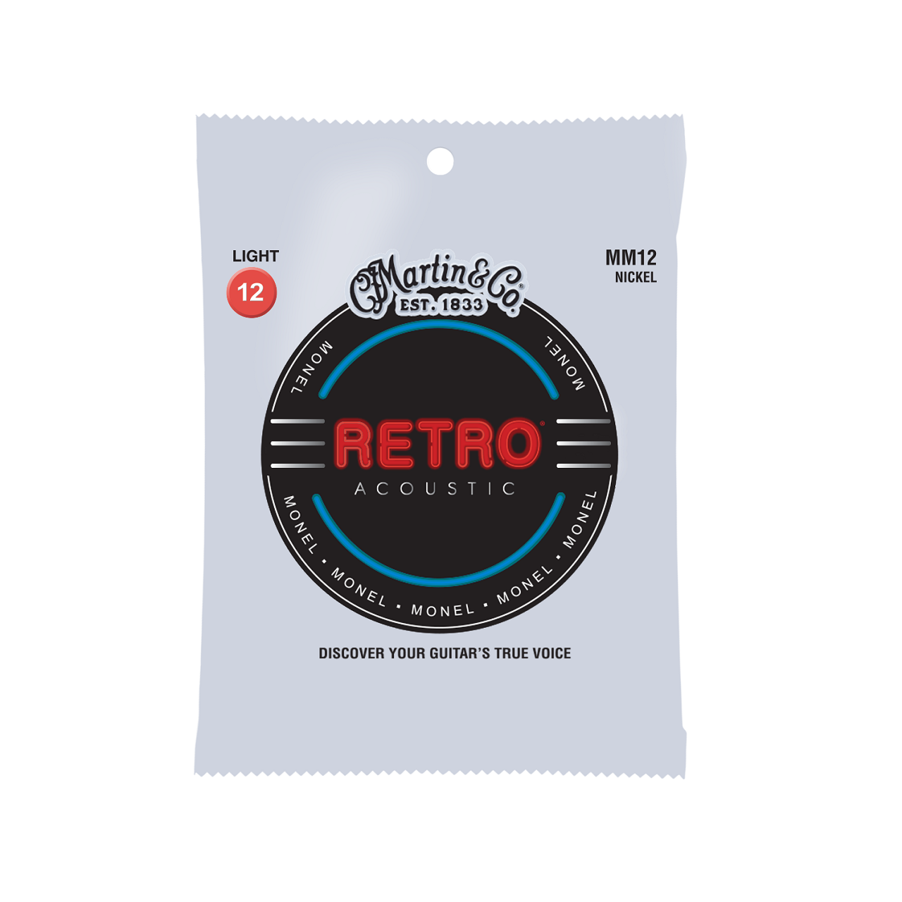 MM12 Retro Acoustic Guitar Strings 12-54 Light Monel