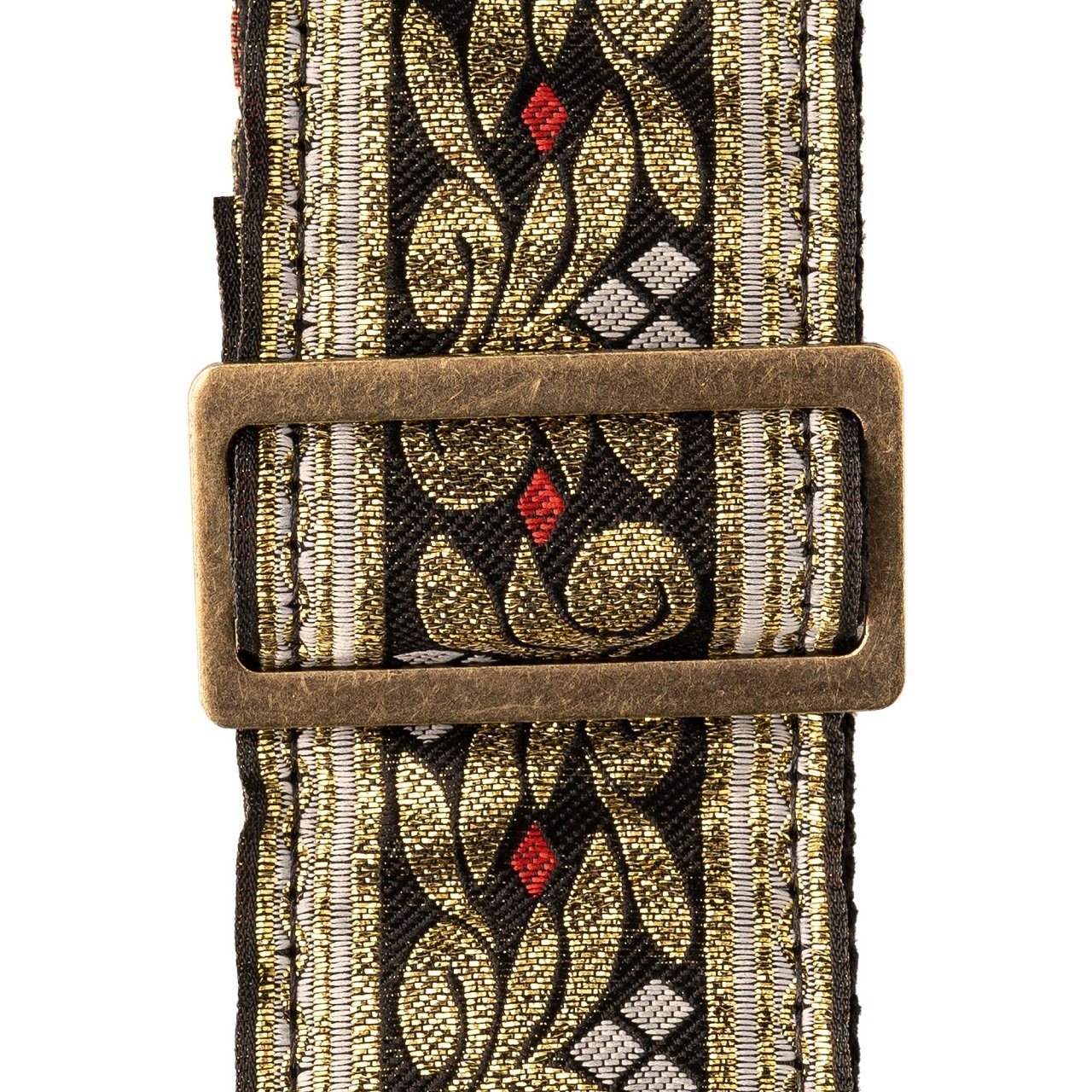 2" Retro Dlx. Jacquard Strap Red