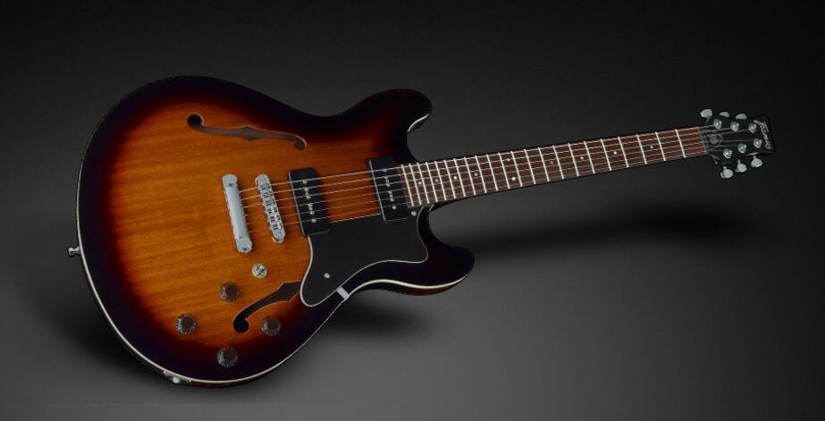 GPS Mayfield Legacy Almond Sunburst - Halbresonanz E-Gitarre