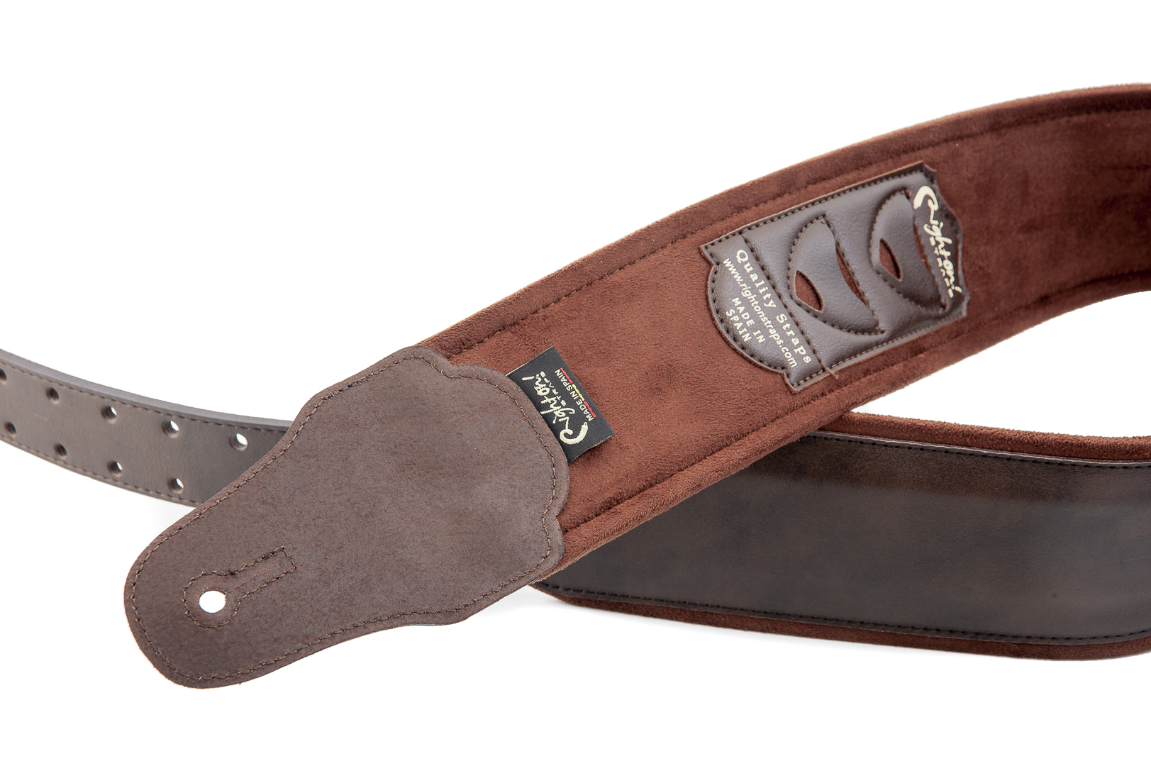 Smooth Brown Leather Bass Strap