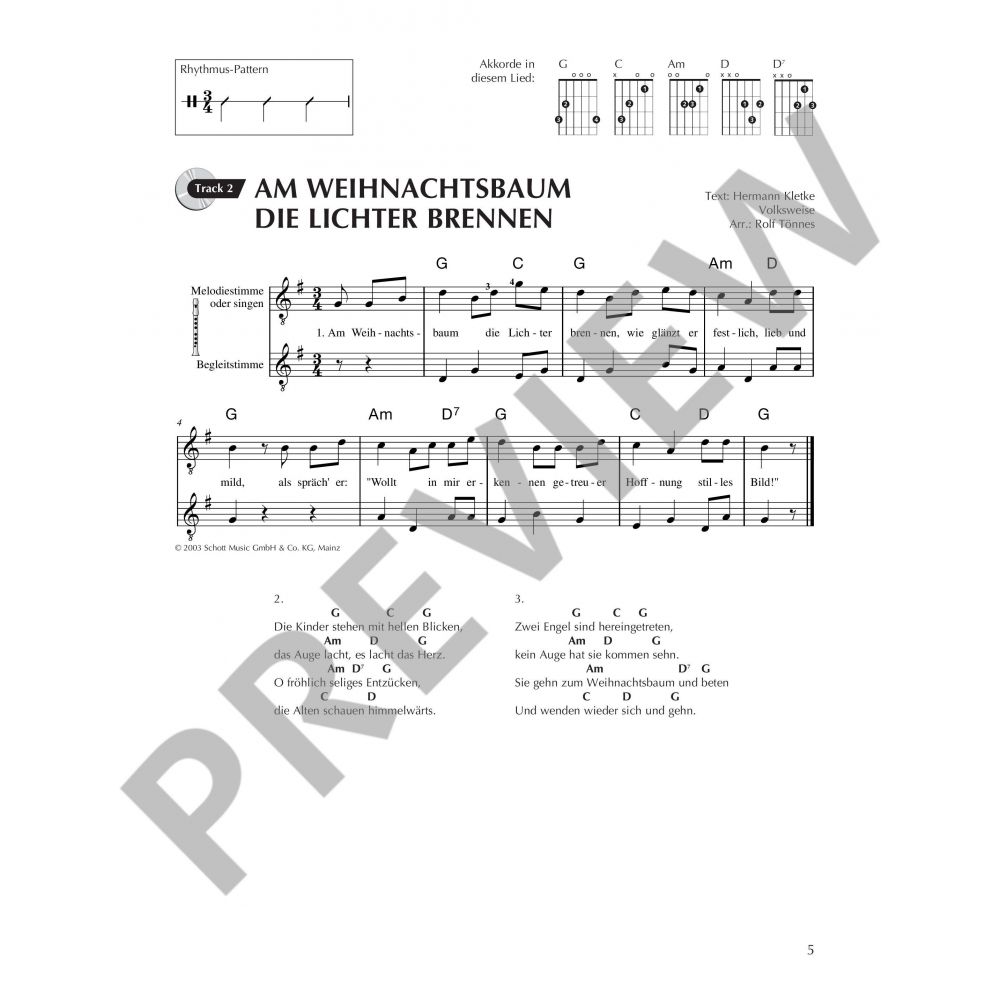 Weihnachtslieder - 1-3 Gitarren + Online Material