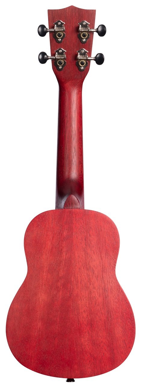 KA-MRT-RED-S - Adobe Red Watercolor Meranti Soprano Ukulele