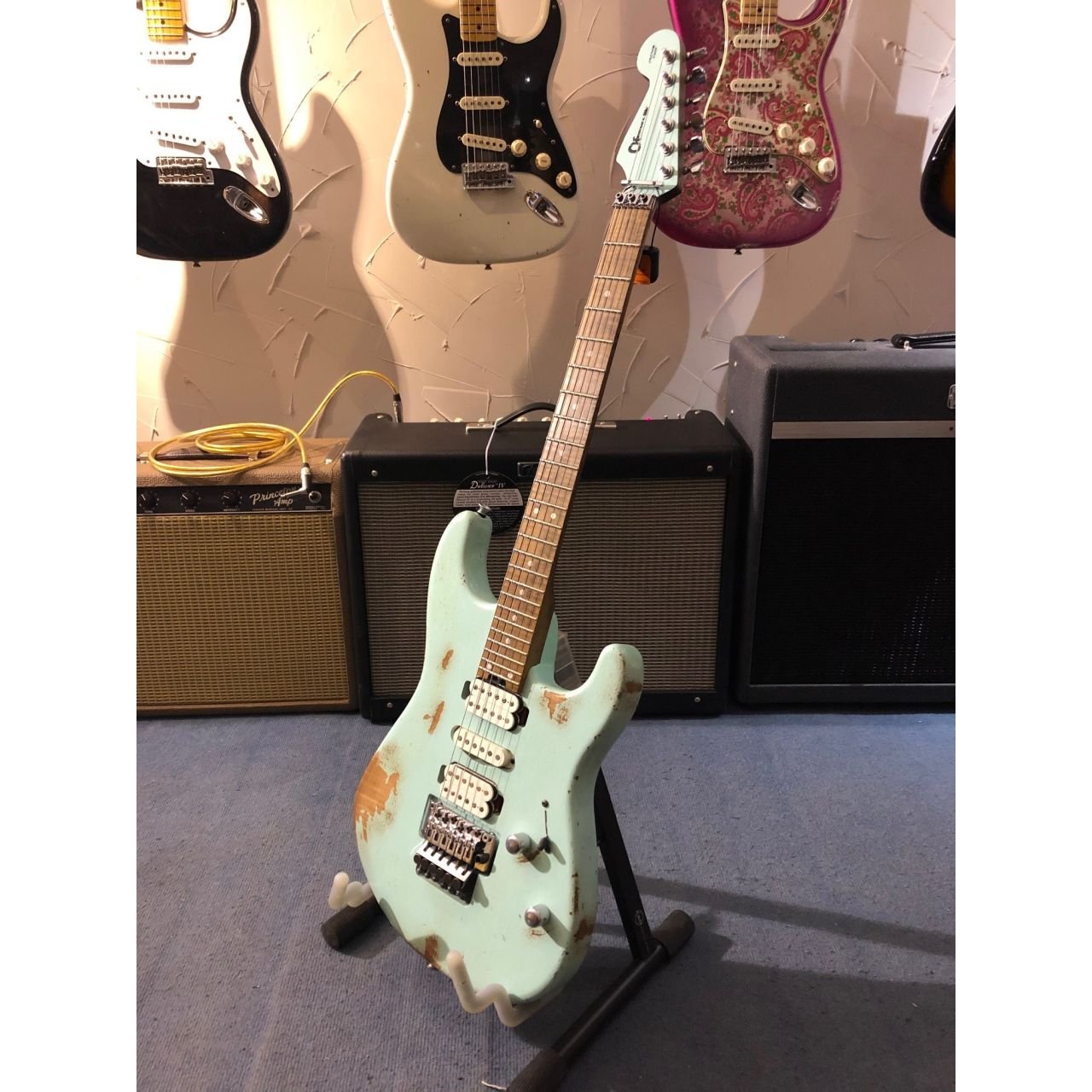 San Dimas HSH, Roasted Basswood, Surf Green Limited Edition - E-Gitarre