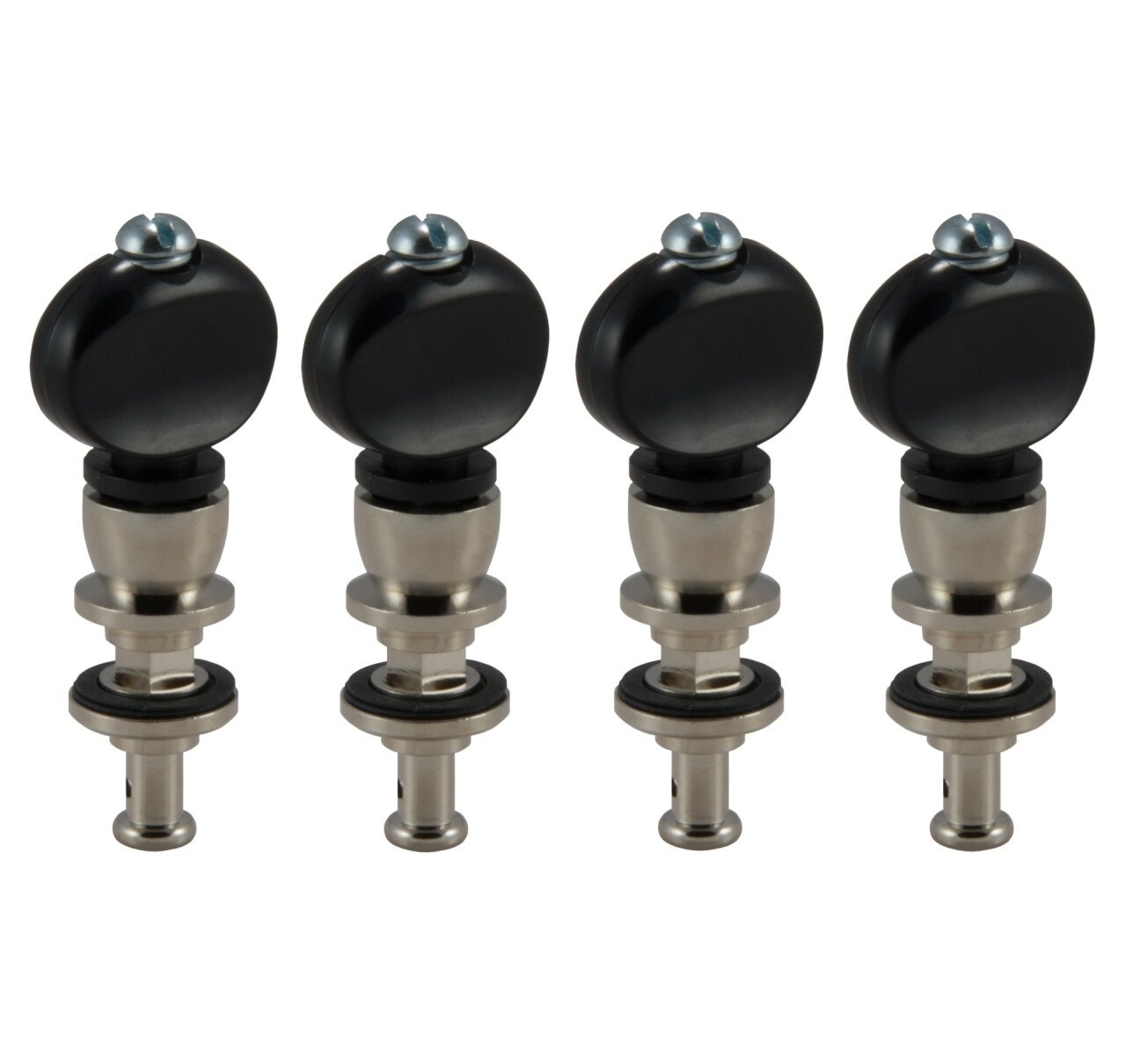 85B Champion Ukulele Pegs with Black Button - 4 pcs. - Nickel
