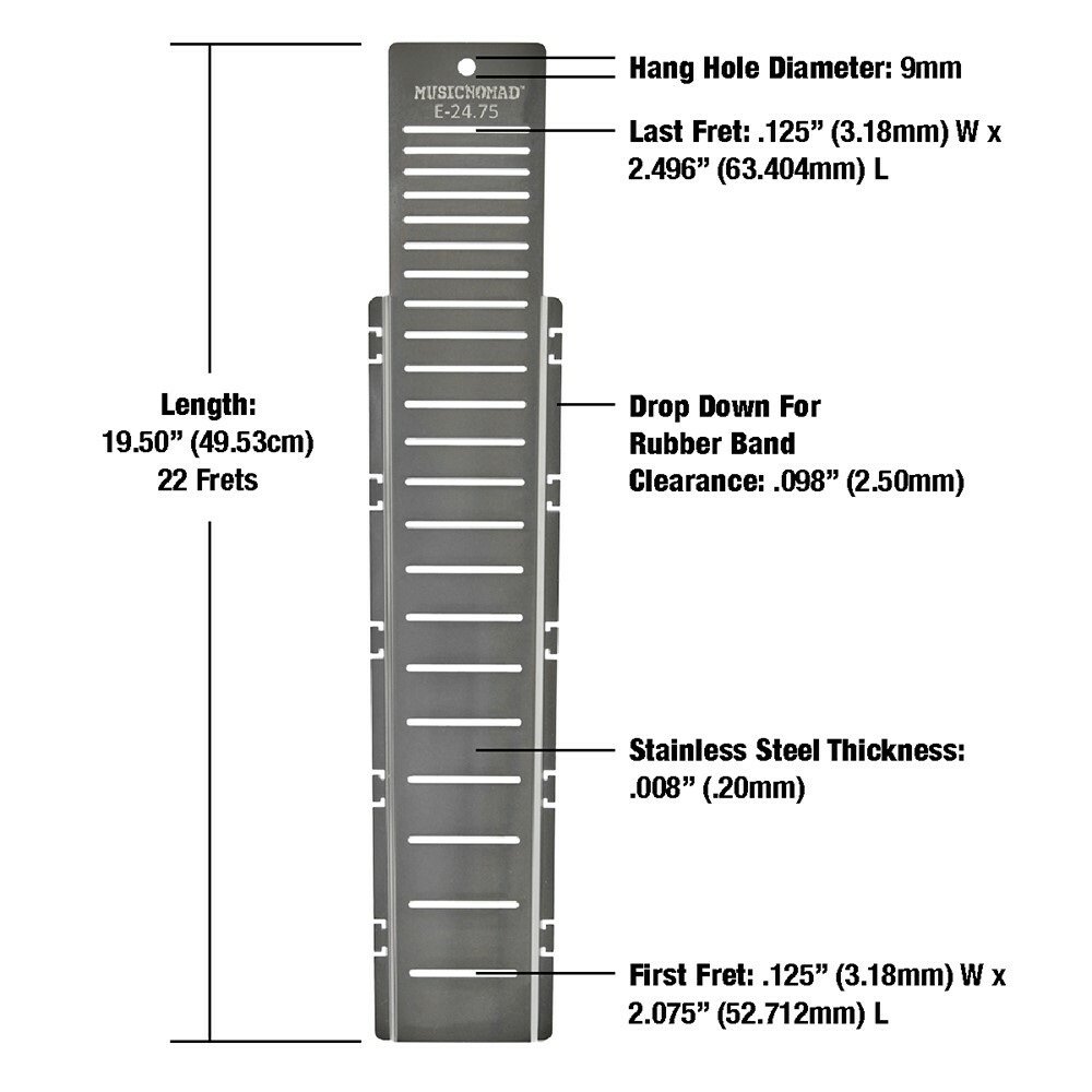 Fret Shield (MN804) - Fretboard Protector Guard for E - 24,75" Guitar Fret Scale