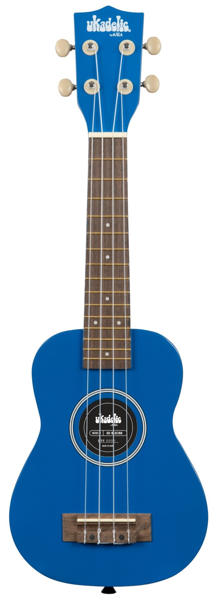 Ukadelic UK-BLUEINK - Blue Ink Soprano Ukulele mit Tragetasche