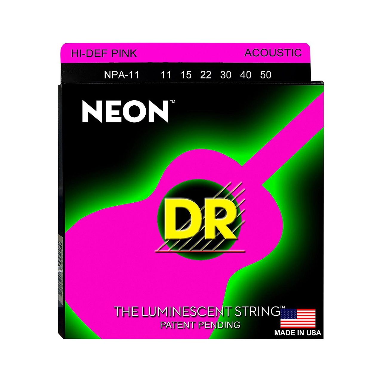 NPA-11 HiDef Pink Neon Acoustic 011"-050"