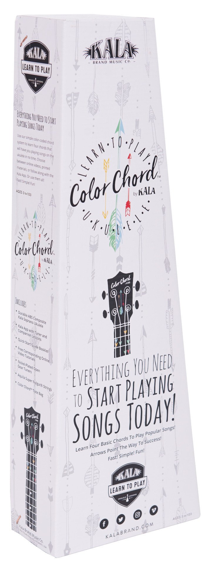 KALA-LTP-CC-S Learn To Play Color Chord Soprano Ukulele Starter Kit
