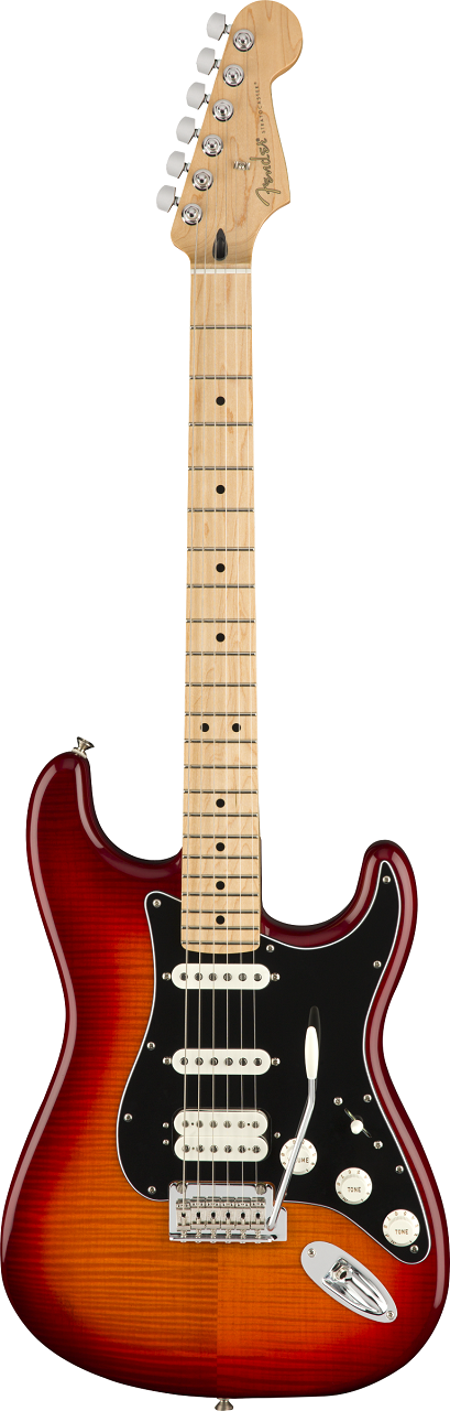 Player Stratocaster® HSS Plus Top, Maple Fingerboard, Aged Cherry Burst