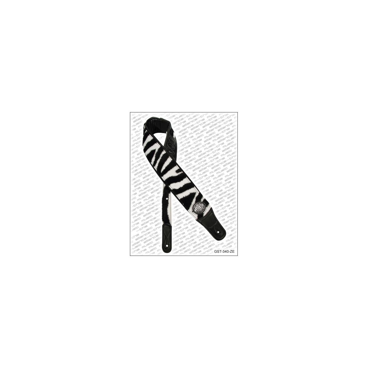 Gitarrengurt Zebra Faux Fur