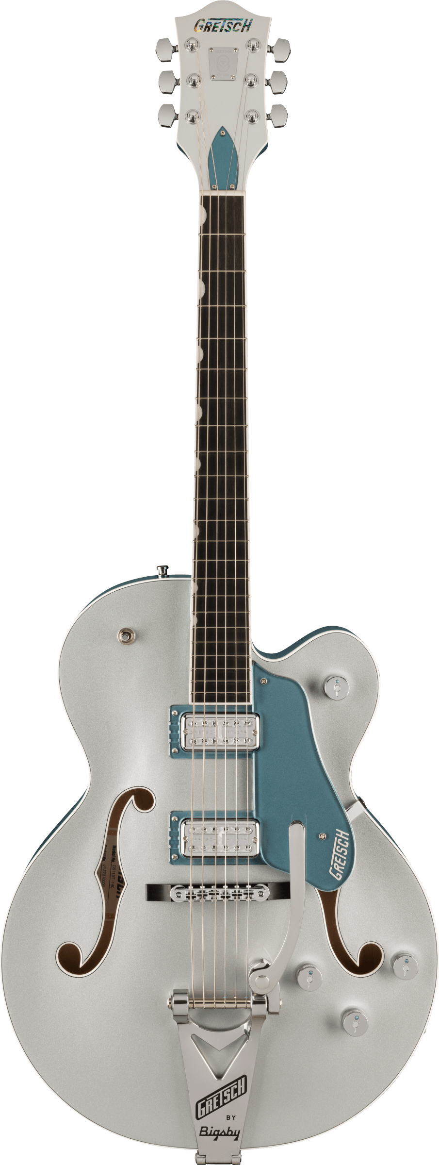 G6118T-140 LTD 140th Double Platinum Anniversary™ with String-Thru Bigsby®, Two-Tone Pure Platinum/S