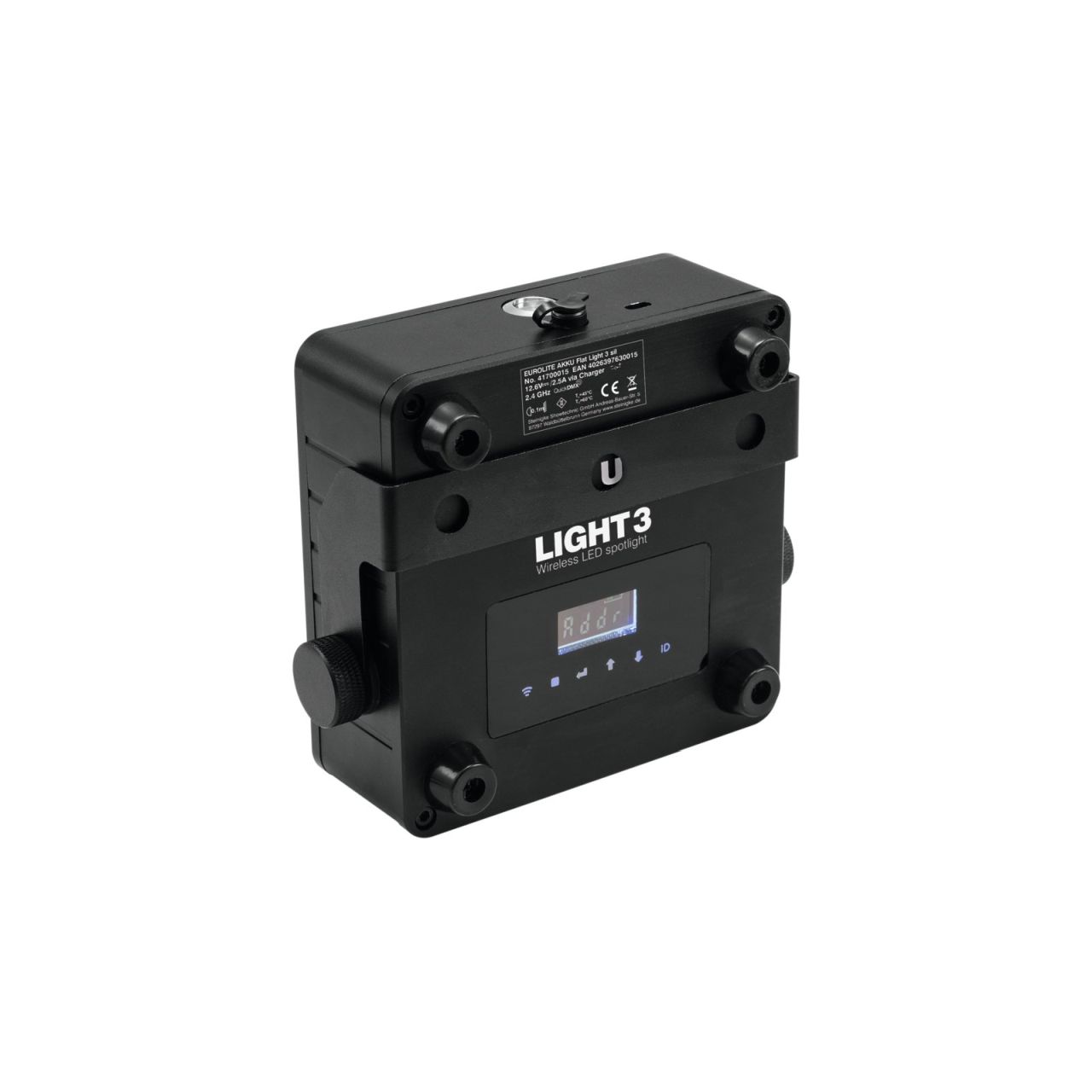EUROLITE AKKU Flat Light 3 schwarz