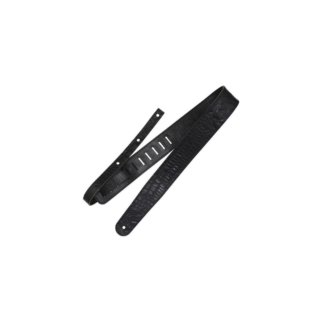 1488 Raw II Contour Croc schwarz - Gitarrengurt, Made in Germany