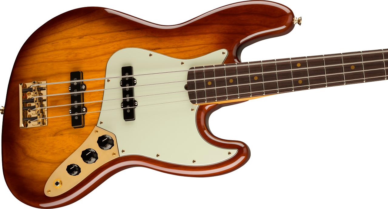 75th Anniversary Commemorative Jazz Bass®, 2-Color Bourbon Burst