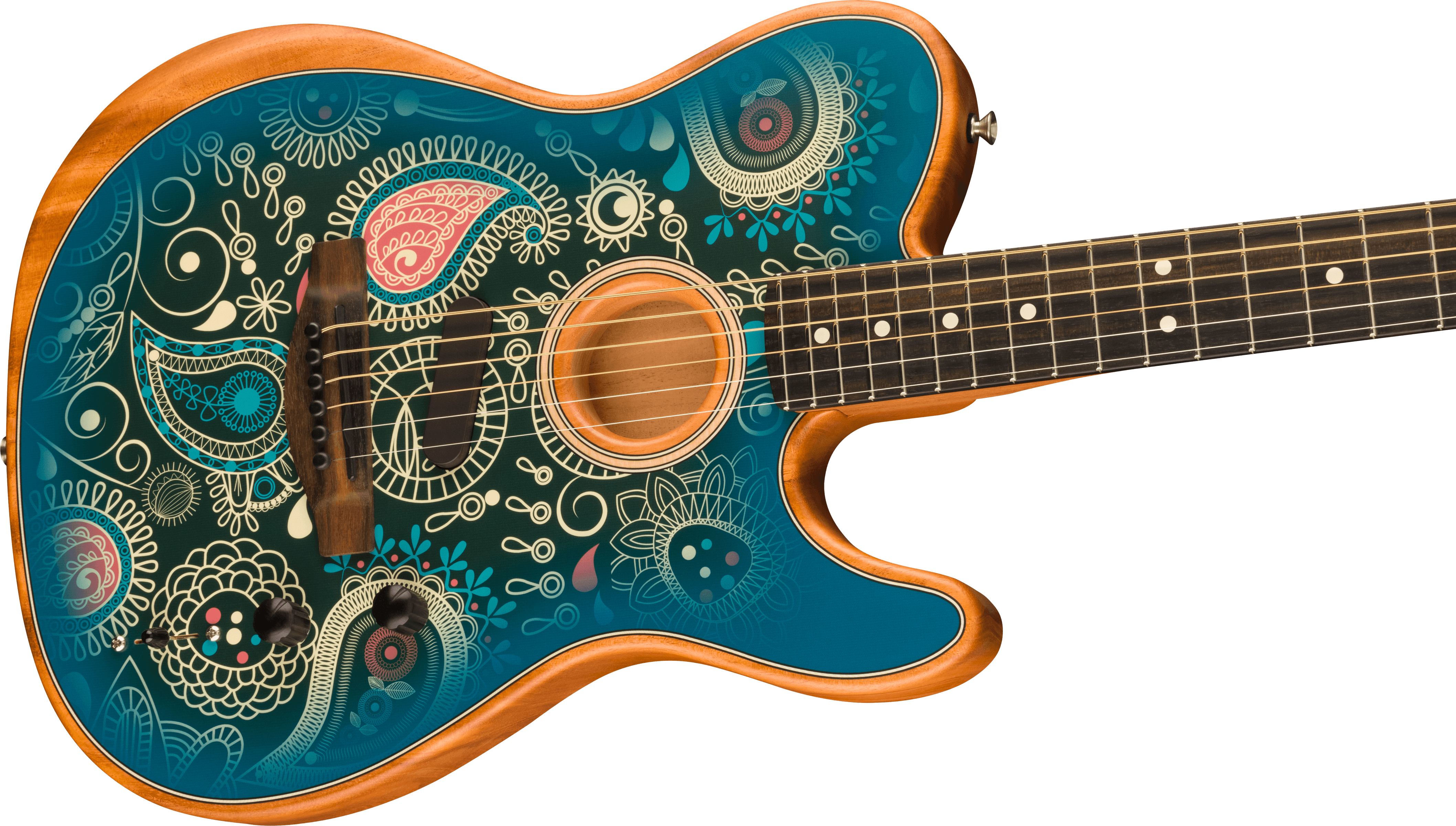 American Acoustasonic® Telecaster®, Ebony Fingerboard, Blue Paisley