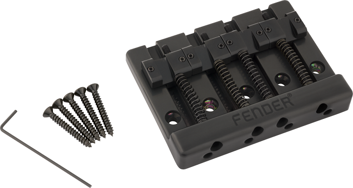 Fender HiMass 4-String Bass Bridge Assembly Black