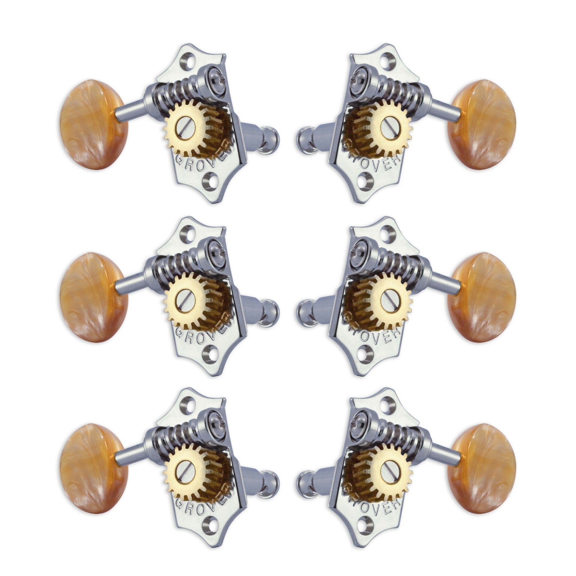 V97-18CAA Original Sta-Tite Machine  Head 3 + 3 - Chrome 