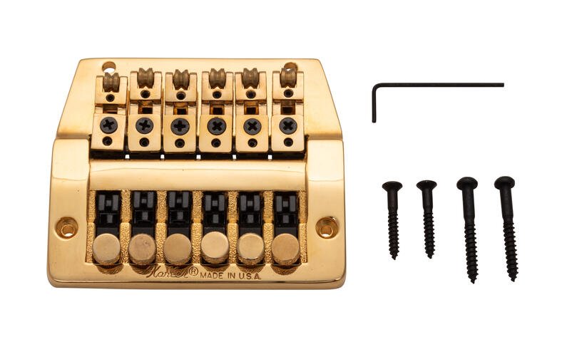 3300 - Hybrid Fixed Bridge (Fine Tuning, Brass Saddles) - Gold