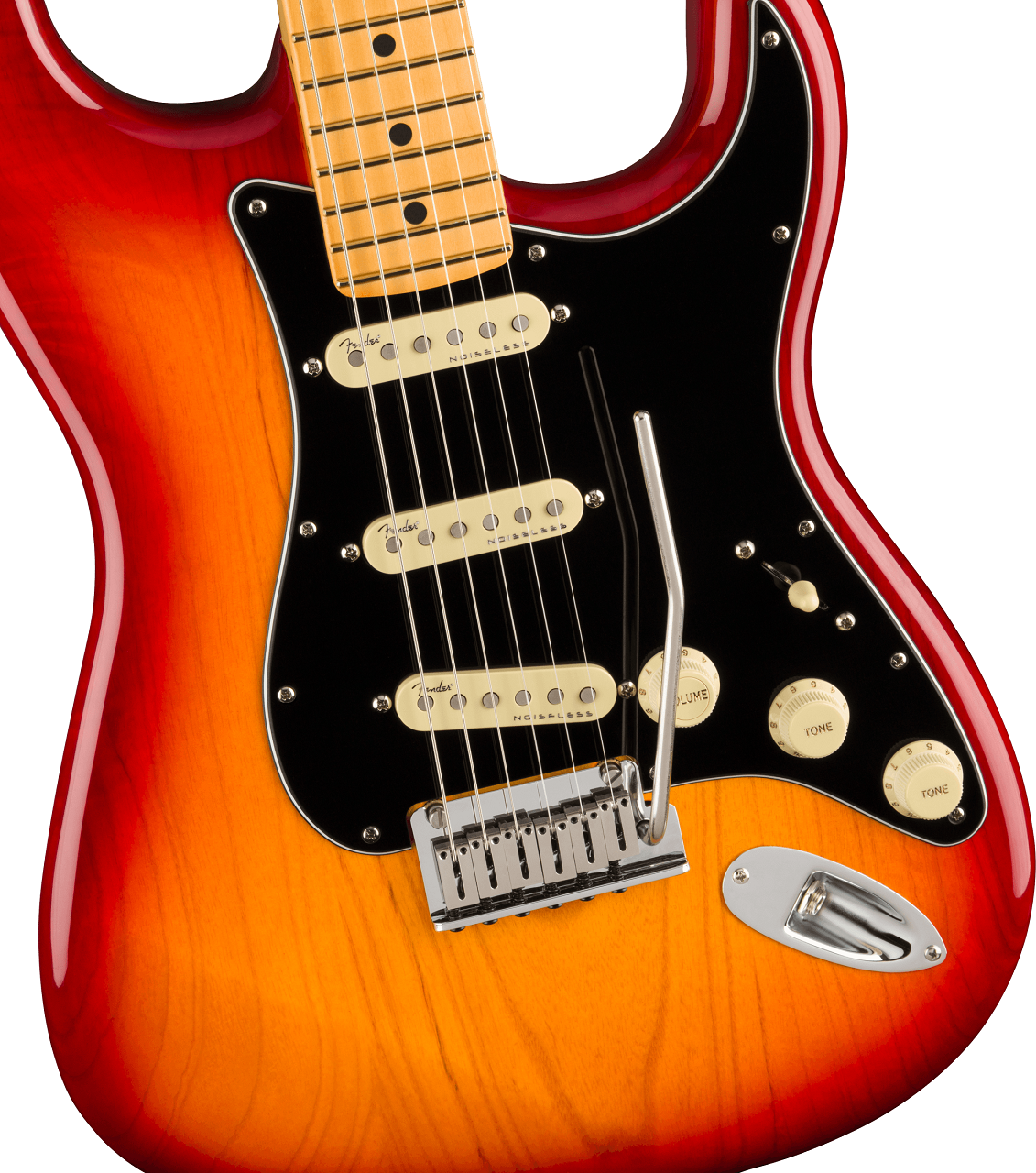 American Ultra Luxe Stratocaster®, Maple Fingerboard, Plasma Red Burst