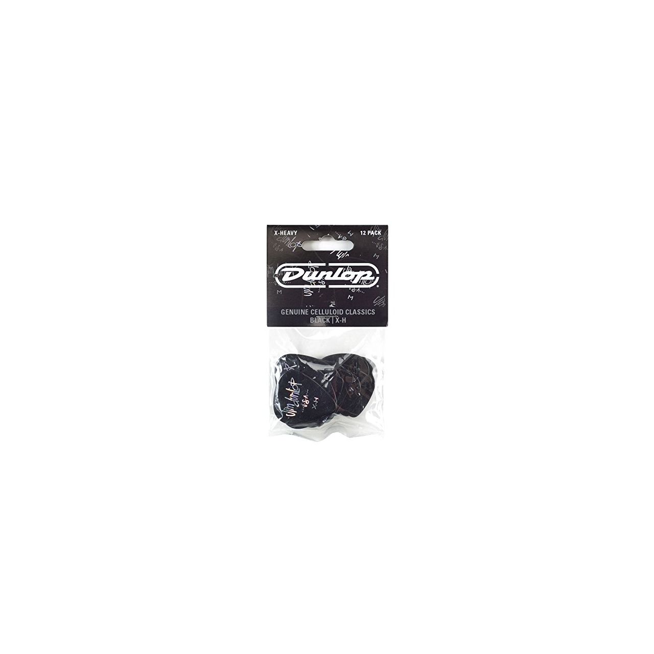 Genuine Celluloid Classic picks 12 Stück Black EXTRA HEAVY
