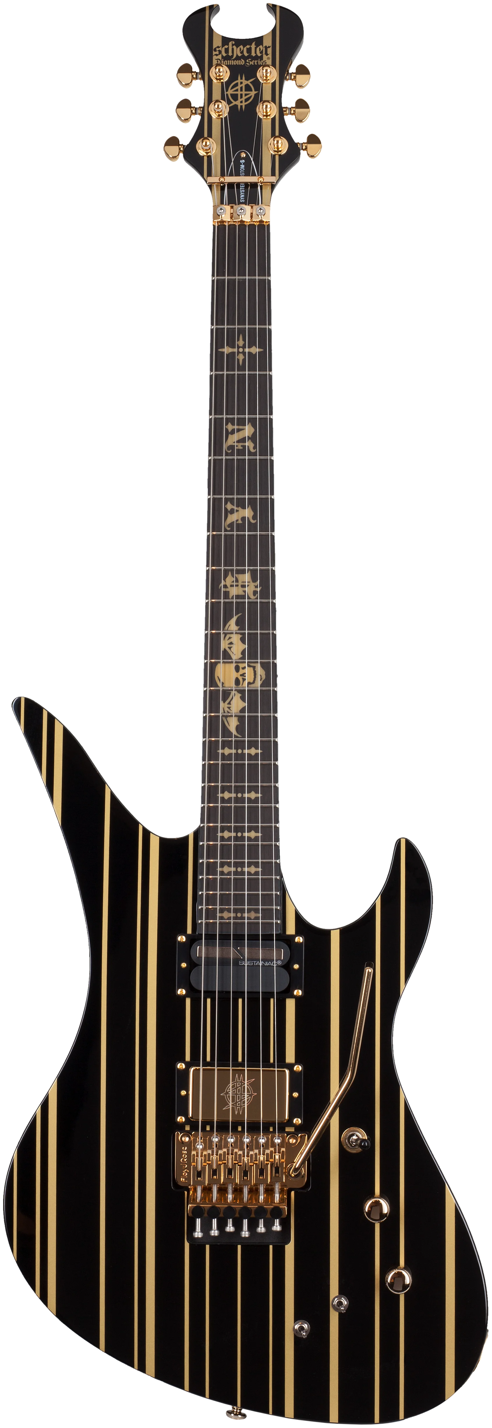 Synyster Gates Custom S Black/Gold Stripes E-Gitarre