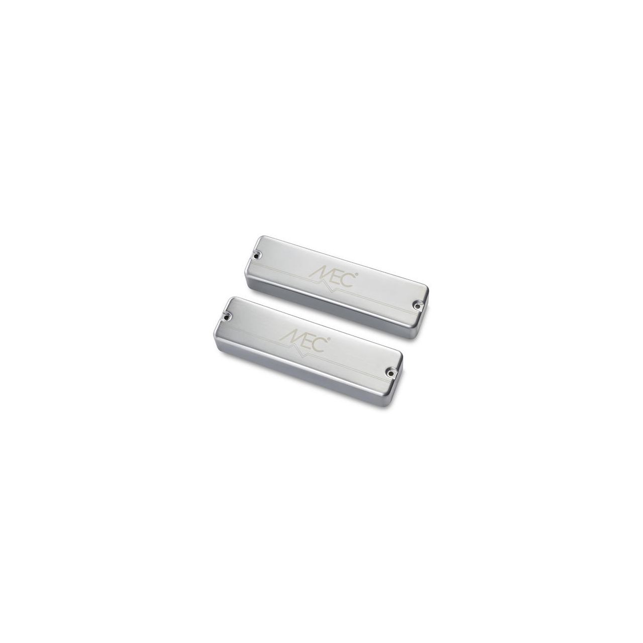 Soapbar Humbucker Bass Pickup Set, Metal Cover, 6-String - Brushed Chrome 