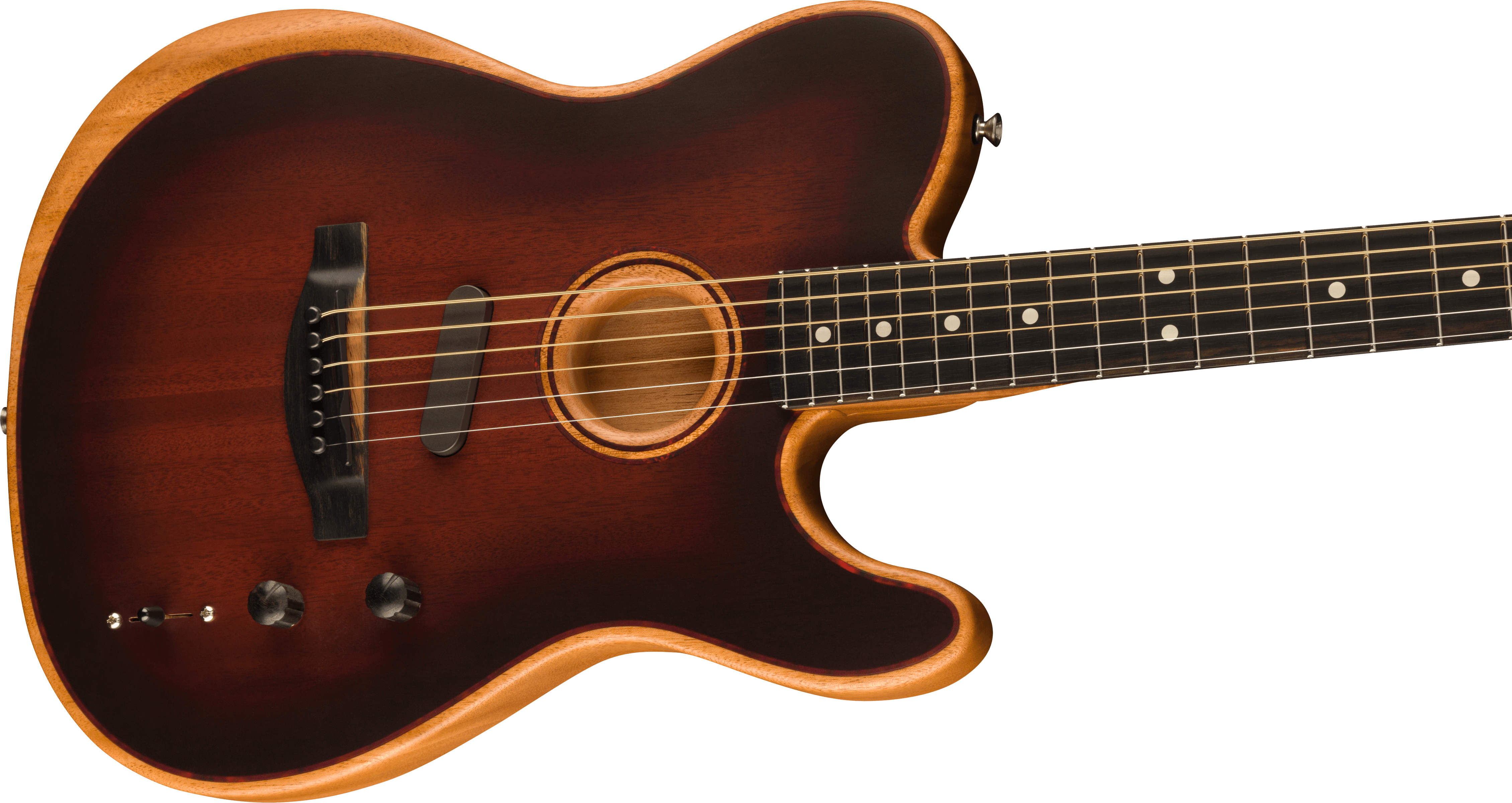 American Acoustasonic® Telecaster® All-Mahogany, Ebony Fingerboard, Bourbon Burst