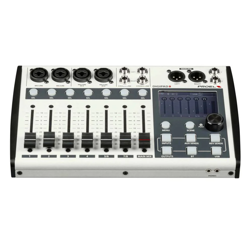Proel Digipad 8 Digital Mischpult Vorderansicht