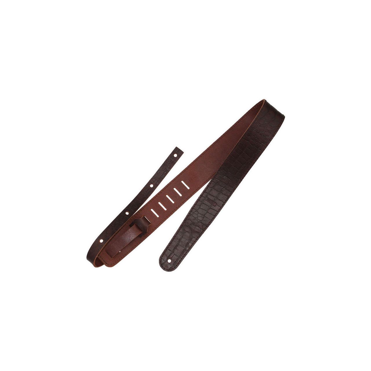1487 Raw II Contour Croc Braun - Gitarrengurt, Made in Germany
