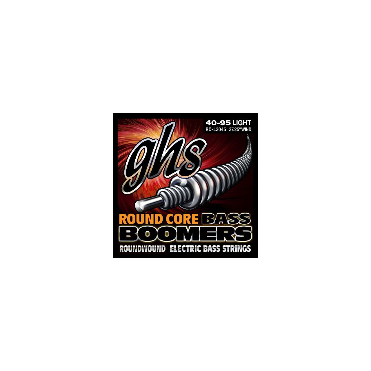 Round Core Bass Boomers - RC-L3045 - Bass String Set, 4-String, Light, .040-.095
