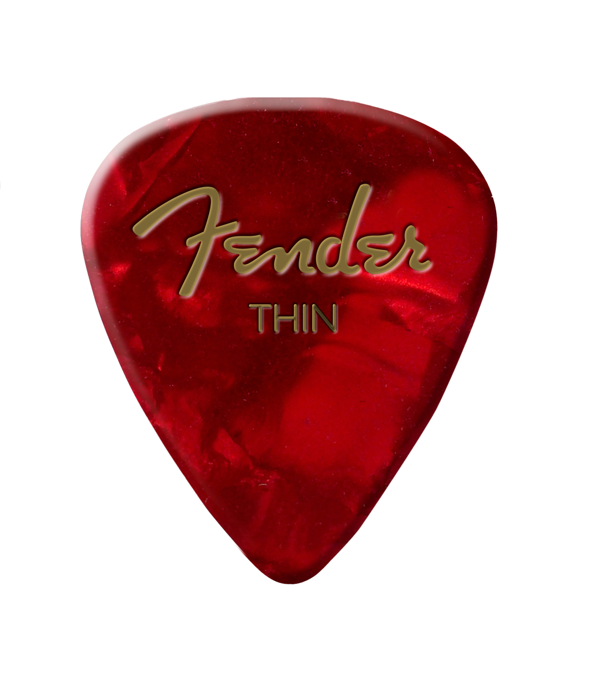 Premium Celluloid 351 Shape Picks, Thin, Red Moto, 12-Pack