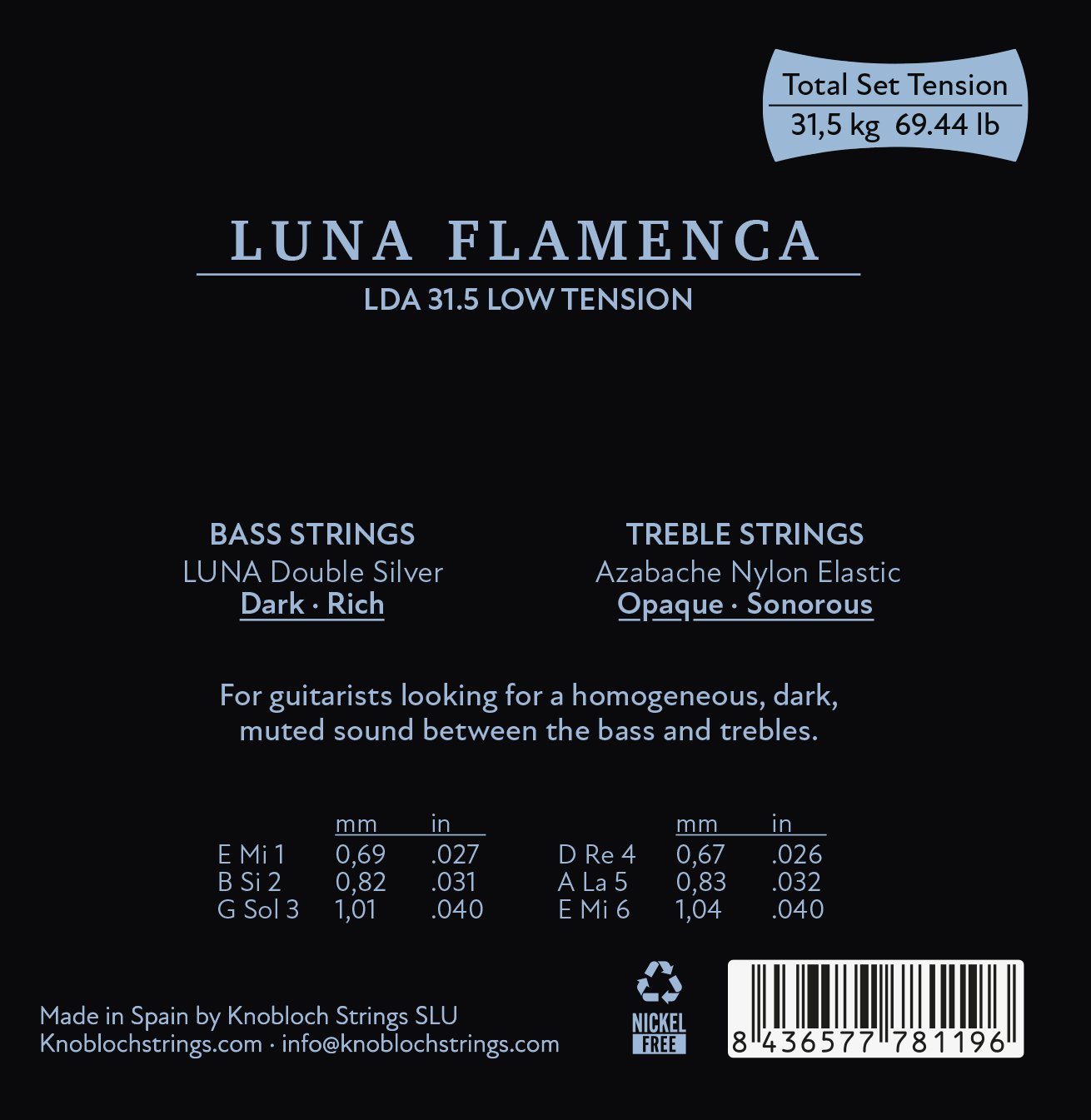 Luna Flamenca Line LDA31.5, Low Tension