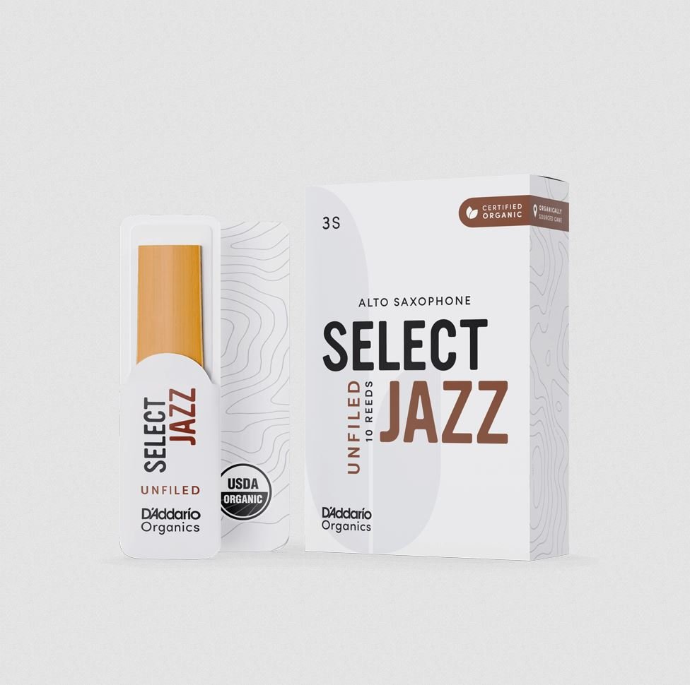 Unfiled Organic Select Jazz Blätter für Altsaxophon, Stärke 3, weich, 10er-Packung