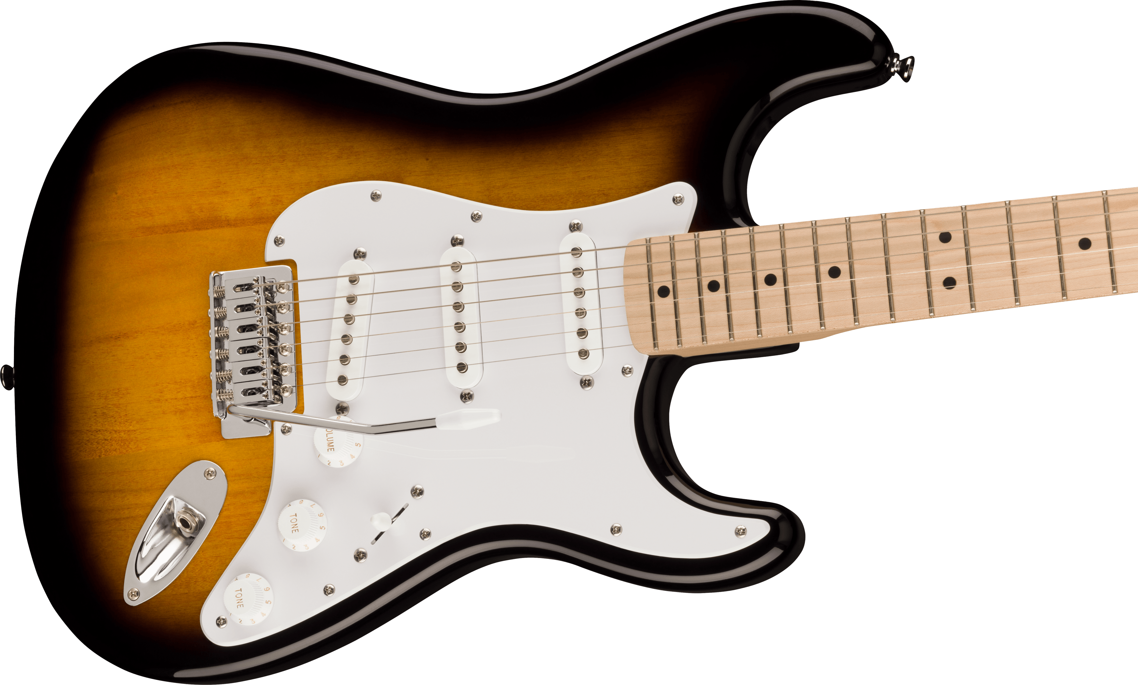 Sonic Stratocaster MN White Pickguard 2-Colour Sunburst