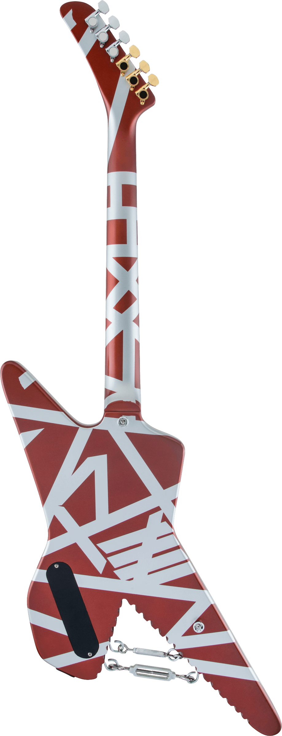 Striped Series Shark, Pau Ferro Fingerboard, Burgundy with Silver Stripes