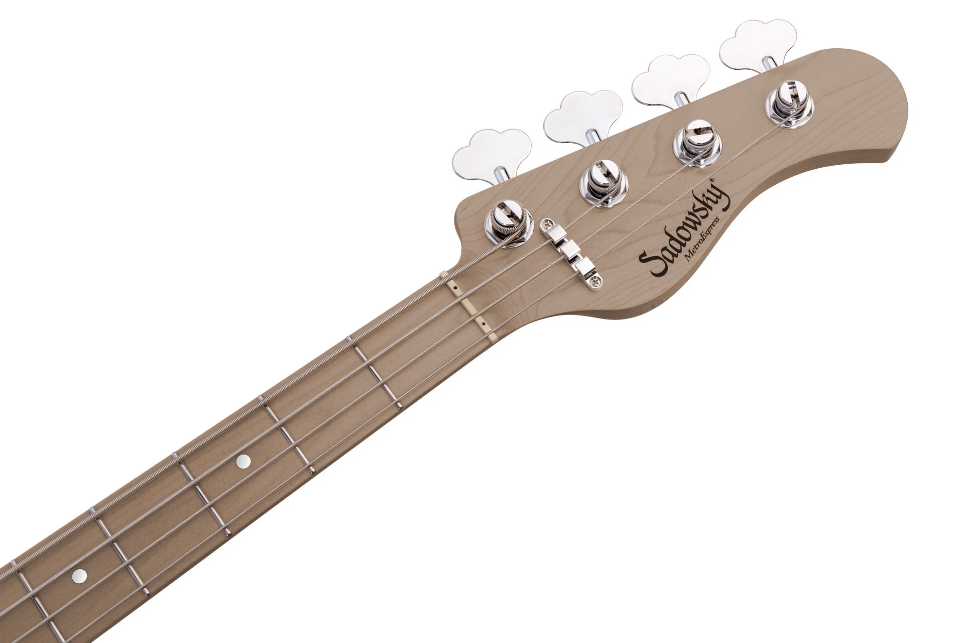 MetroExpress 21-Fret Hybrid P/J Bass, Roasted Maple Fingerboard, 4-String - Solid Olympic White High