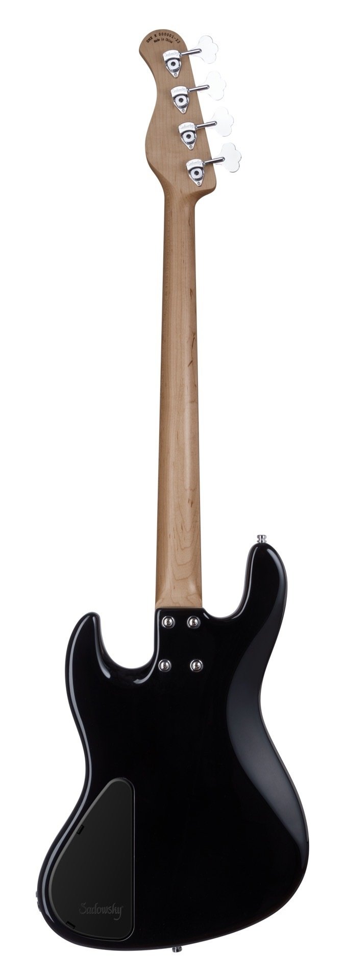 MetroExpress 21-Fret Hybrid P/J Bass, Morado Fingerboard, Fretless, 4-String - Solid Black High Poli