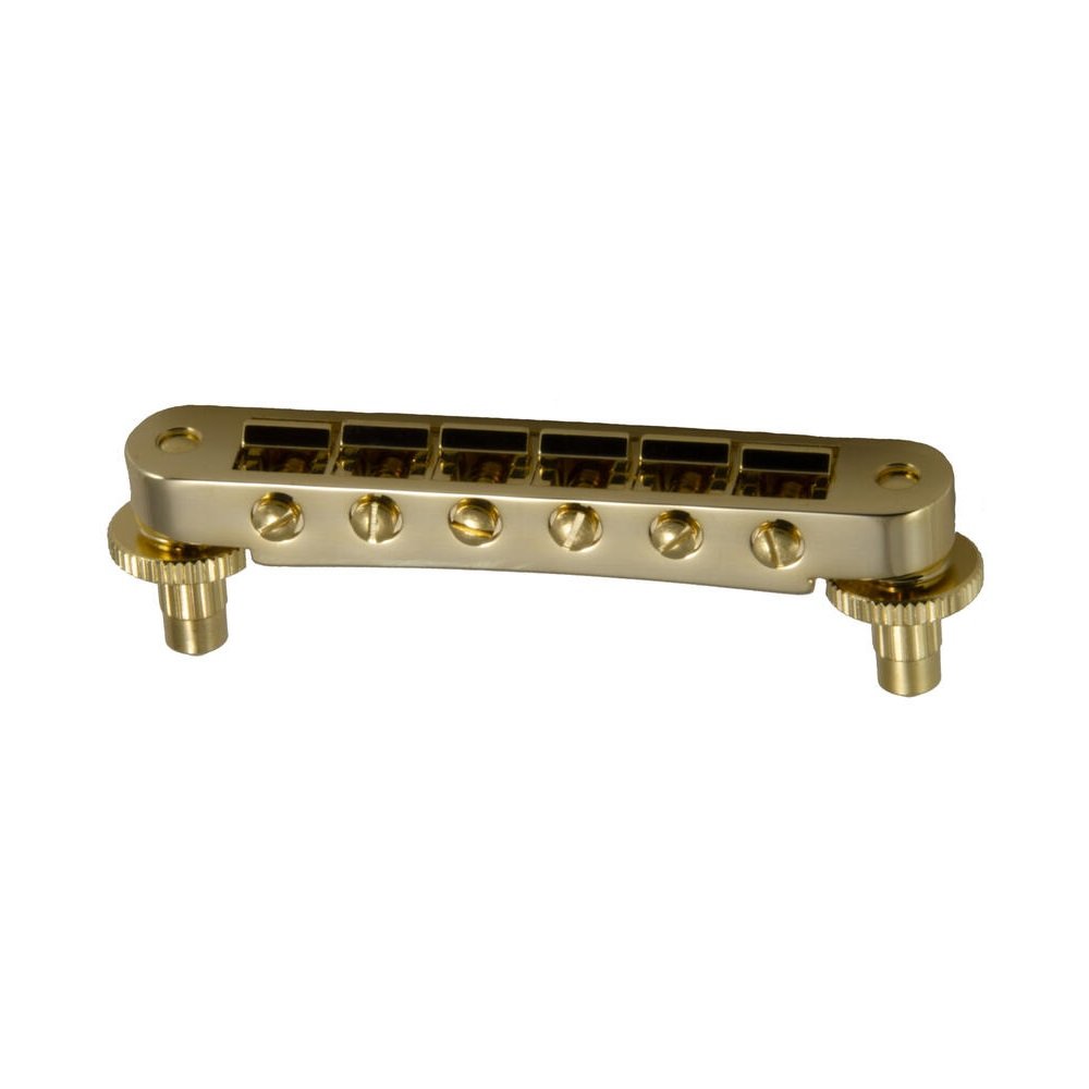 521G Tune-O-Matic Guitar Bridge (Unnotched) - Gold