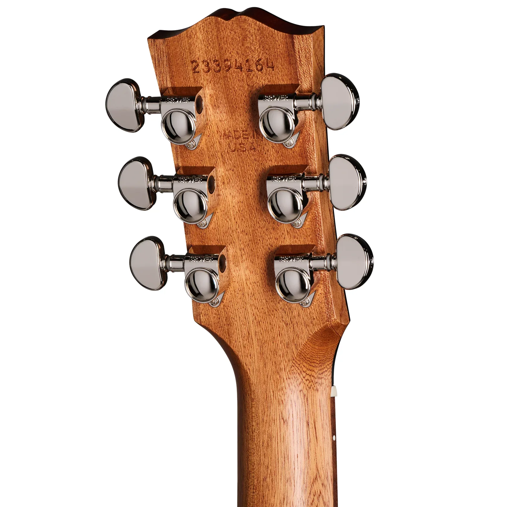 Gibson Hummingbird Studio Walnut Burst Kopf Rückseite mit Schrauben der Mechaniken