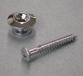 Gurtknopf aus Metall für Akustikgitarren - chrom