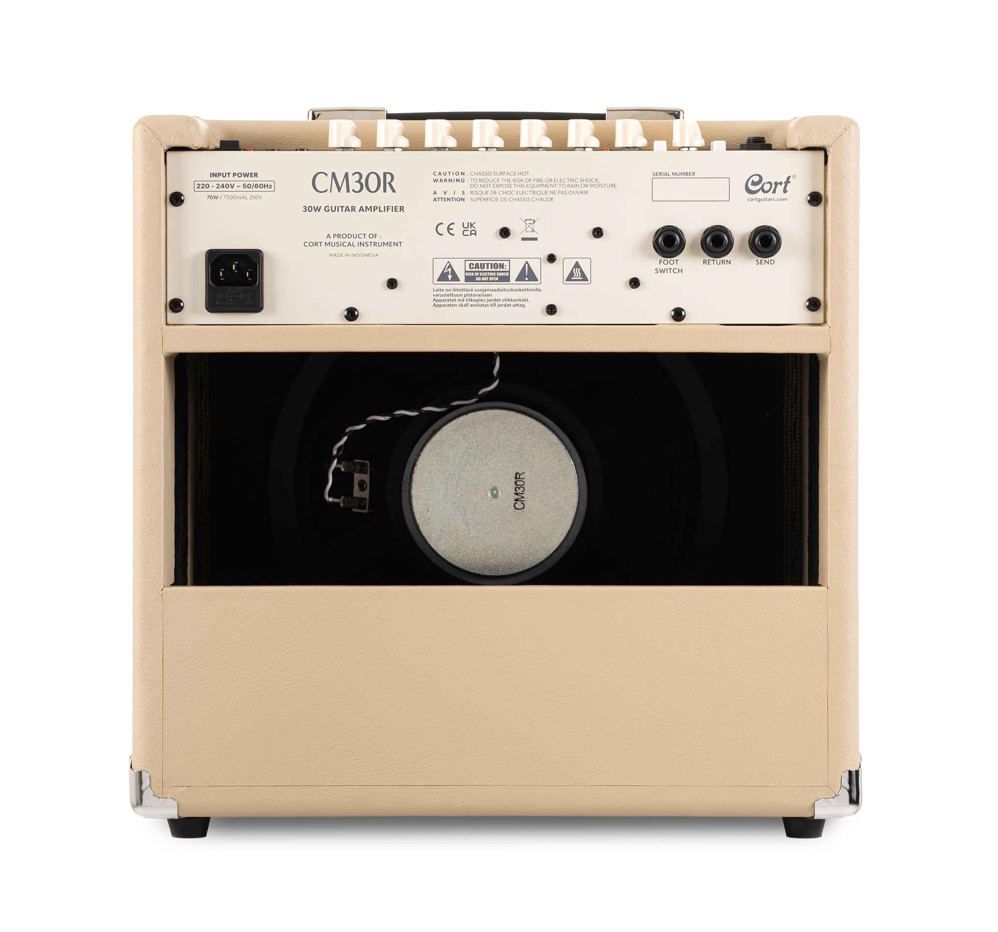 Gitarrenverstärker, 30 Watt, Cremefarben, Lautsprecher, Combo-Verstärker